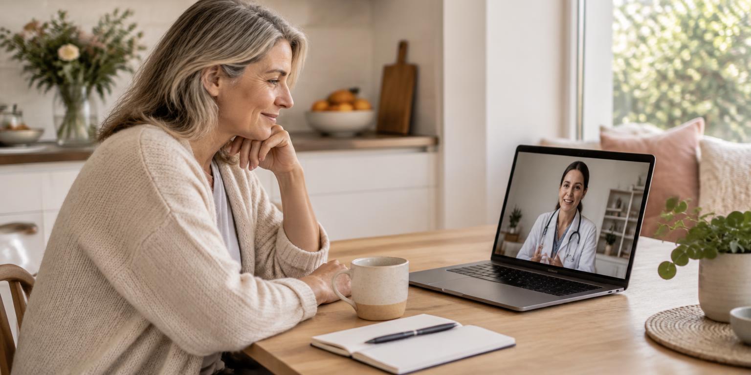 Private video consultation with a medical clinician from home